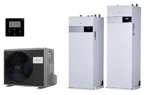 MIDEA M-THERMAL ARCTIC oras- vanduo šilumos siurblys su intergruotu boileriu MHA-V12W/D2RN8-B/HBT-A160/240CDS90GN8-B