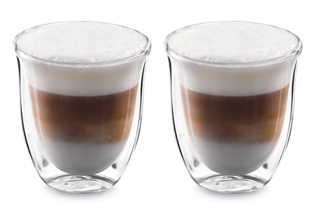 De'Longhi CAPPUCCINO stiklinių puodelių rinkinys DLSC301 (6 vnt., 270 ml.)